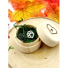 Kolczyki psia łapka łapki srebrne sztyft