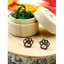 Kolczyki psia łapka łapki srebrne sztyft