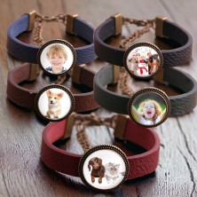 Bransoletka Twoje zdjęcie granatowa