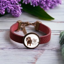 Bransoletka Twoje zdjęcie czerwona