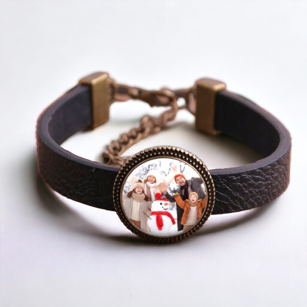 Bransoletka Twoje zdjęcie czarna