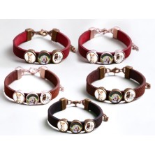 Bransoletka 3 zdjęcia - czerwona