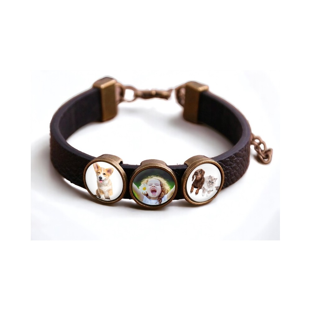 Bransoletka 3 zdjęcia - czarna