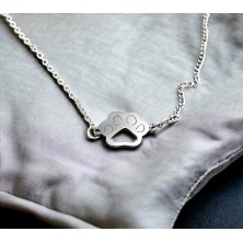 Bransoletka psia łapka złota/srebrna