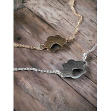 Bransoletka psia łapka złota/srebrna