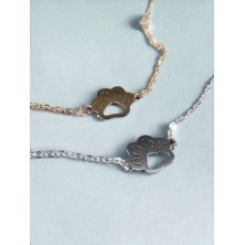 Bransoletka psia łapka złota/srebrna