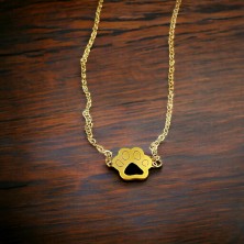 Bransoletka psia łapka złota/srebrna