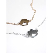 Naszyjnik psia łapka złota/srebrna