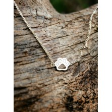 Naszyjnik psia łapka złota/srebrna