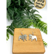 Kolczyki Buldog Angielski srebrne