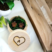 Kolczyki drewniane Psie łapki