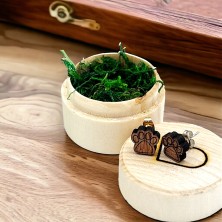 Kolczyki drewniane Psie łapki