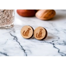 Kolczyki drewniane piesek...