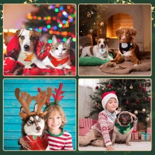 Chustka dla psa ze świątecznym nadrukiem