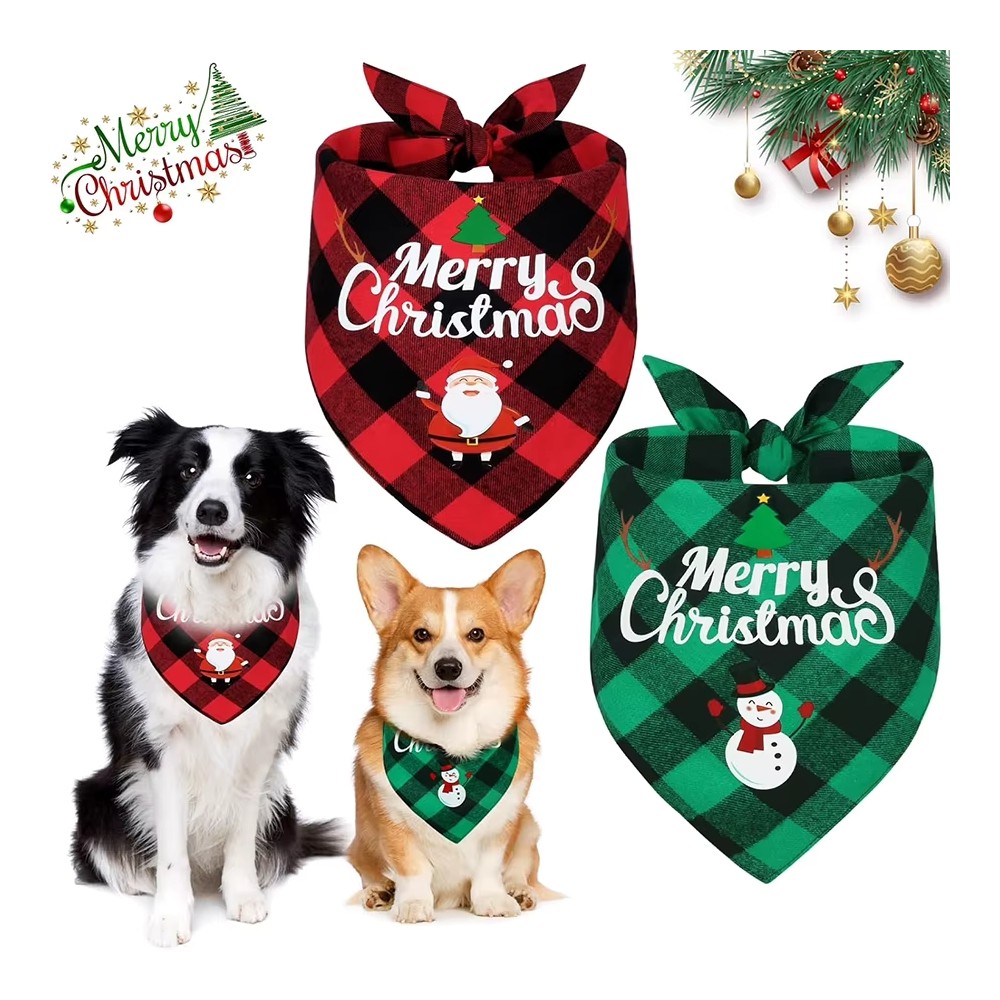 Chustka dla psa ze świątecznym nadrukiem