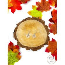 Kolczyki psia łapka łapki srebrne wiszące