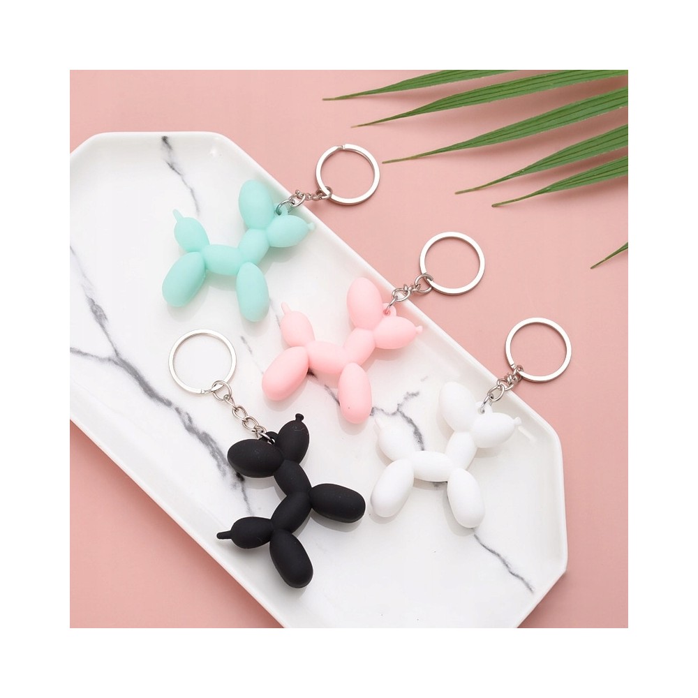 Brelok pies z balonów - błękitny