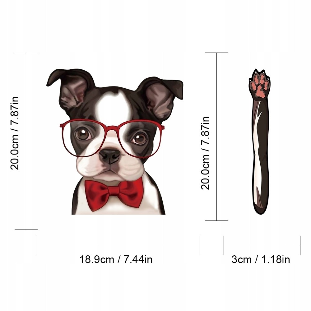 Naklejka na samochód Boston Terrier/Buldog Francuski