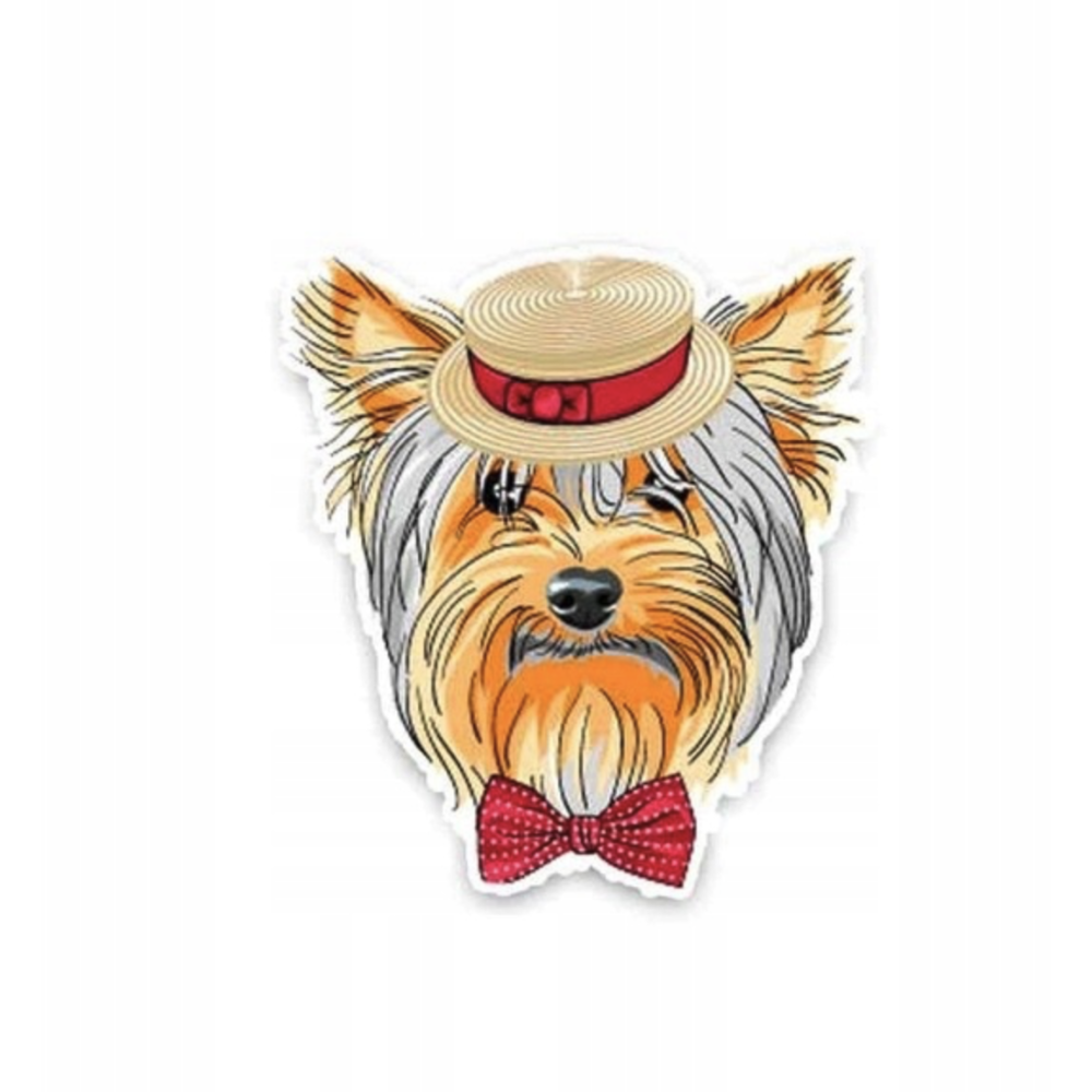 Naklejka na samochód Yorkshire Terrier muszka