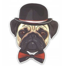 Naklejka na samochód Mops