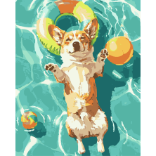 Malowanie po numerach Corgi...