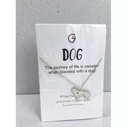 Naszyjnik Border Collie/Sheltie srebrny