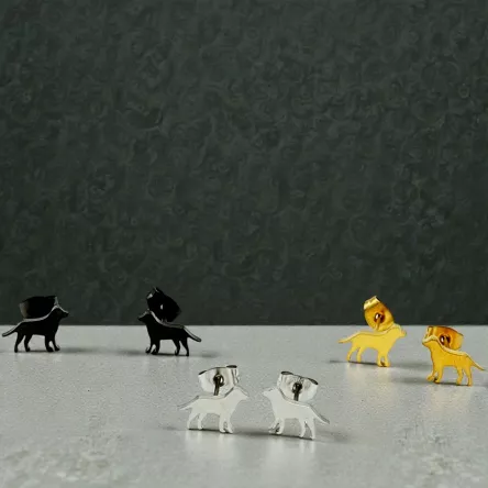 Kolczyki Labrador Retriever 3 kolory