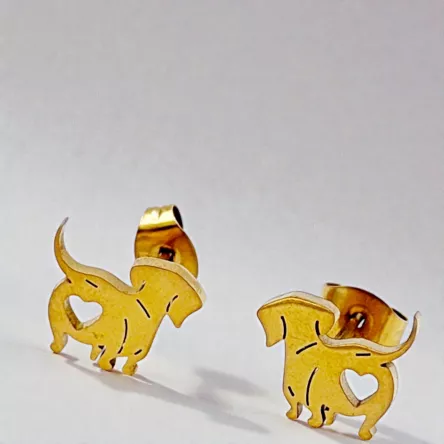 Kolczyki Jamnik srebrne/złote/czarne