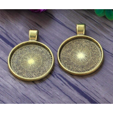 Naszyjnik 30mm personalizowany złoto antyczne