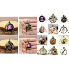 Naszyjnik 25mm personalizowany złoto antyczne