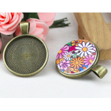 Naszyjnik 25mm personalizowany złoto antyczne