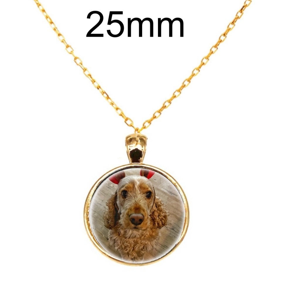 Naszyjnik 25mm personalizowany złoty