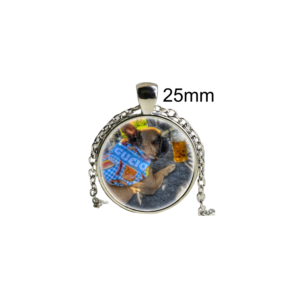 Naszyjnik 25mm personalizowany srebrny