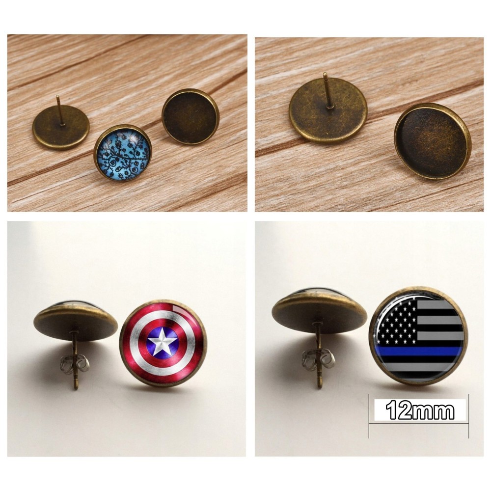 Kolczyki personalizowane 12mm kolory