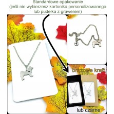 Naszyjnik psia łapa kryształki cyrkonie biały