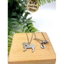 Naszyjnik Mops srebrny