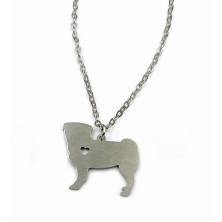 Naszyjnik Mops srebrny