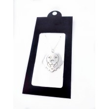 Naszyjnik Golden Retriever głowa srebrny