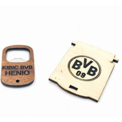 Brelok otwieracz drewniany z grawerem