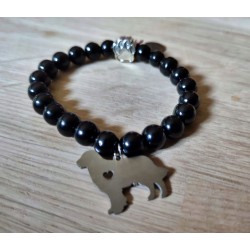 Bransoletka Golden Retriever z koralikami