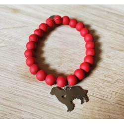 Bransoletka Golden Retriever z koralikami