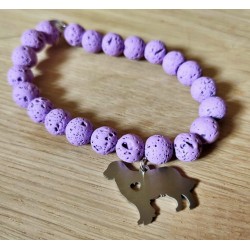 Bransoletka Golden Retriever z koralikami