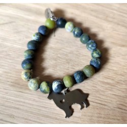 Bransoletka Golden Retriever z koralikami