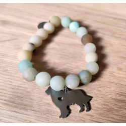 Bransoletka Golden Retriever z koralikami