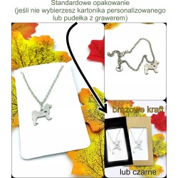 Naszyjnik Buldog Francuski czarno biały