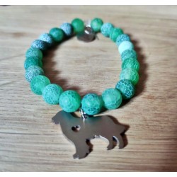 Bransoletka Golden Retriever z koralikami