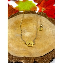 Naszyjnik psia łapka złota/srebrna