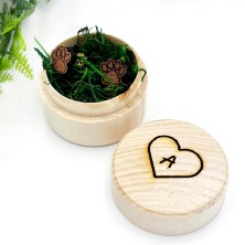 Kolczyki drewniane Psie łapki