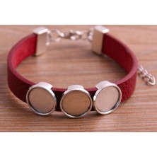 Bransoletka 3 zdjęcia - czerwona