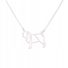 Naszyjnik Mops geometryczny...